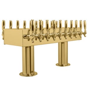 Micro Matic double service beer tower 20 faucets pvd brass glycol cooled