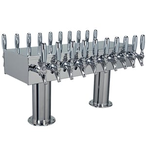 Micro Matic double service beer tower 20-faucets stainless-steel glycol cooled
