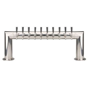 Micro Matic pass thru 10 faucet polished stainless steel air cooled Draft beer tower