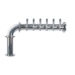Micro Matic titan L 6 faucets polished stainless steel glycol cooled beer tower