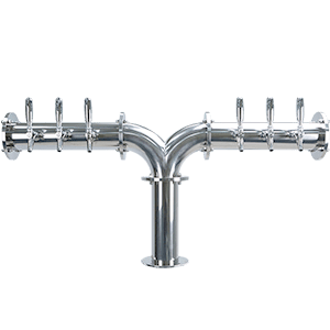 Micro Matic titan y beer tower 6 faucets Stainless Steel