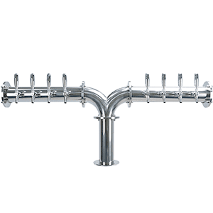 Micro Matic titan y beer tower 8 faucets Stainless Steel