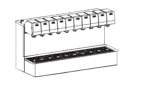 Multiplex 1310-Line Draw Splash Push Measure Beverage Dispenser