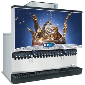 Servend MDH402DS S322 IcePic 20V Ext Merchandiser Beverage Dispenser